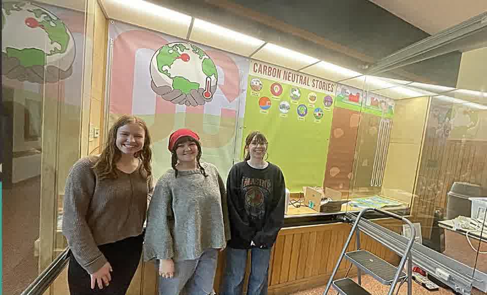 The C-Neutral exhibit taking shape at Oberlin College's Science Center